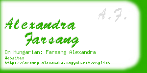 alexandra farsang business card